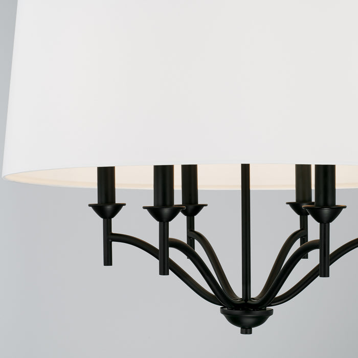 Capital Lighting 342061MB Six Light Pendant, Matte Black