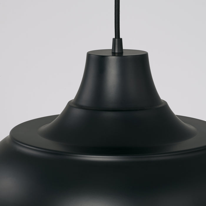 Capital Lighting 342111MB One Light Pendant, Matte Black
