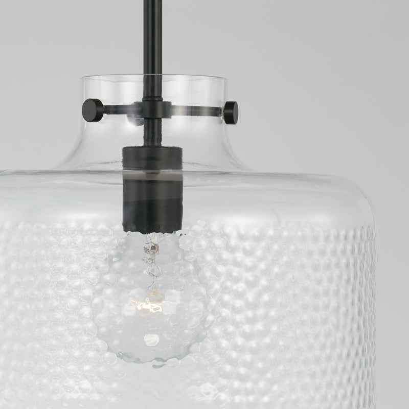 Capital Lighting 342512MB One Light Pendant, Matte Black