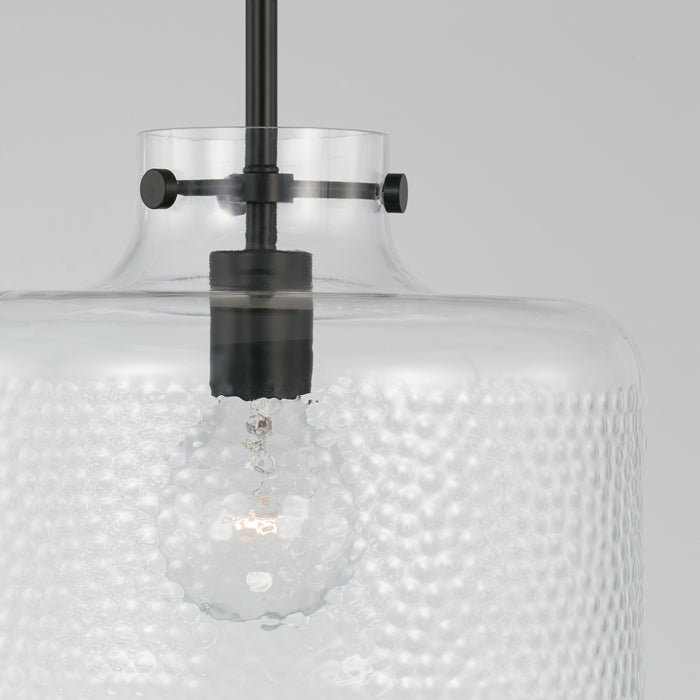 Capital Lighting 342512MB One Light Pendant, Matte Black