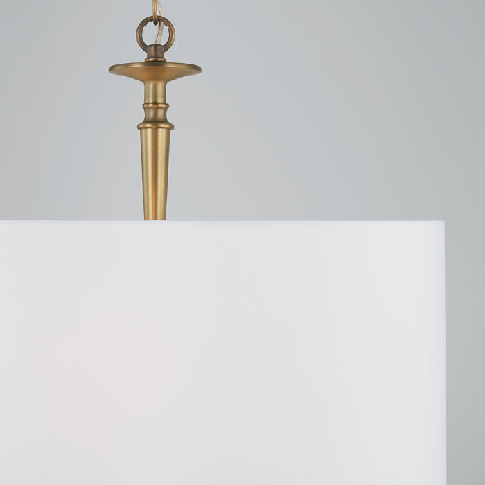 Capital Lighting 342631AD Three Light Pendant, Aged Brass