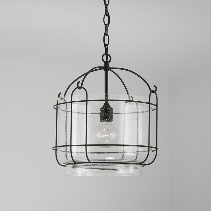 Capital Lighting 342912MB One Light Pendant, Matte Black