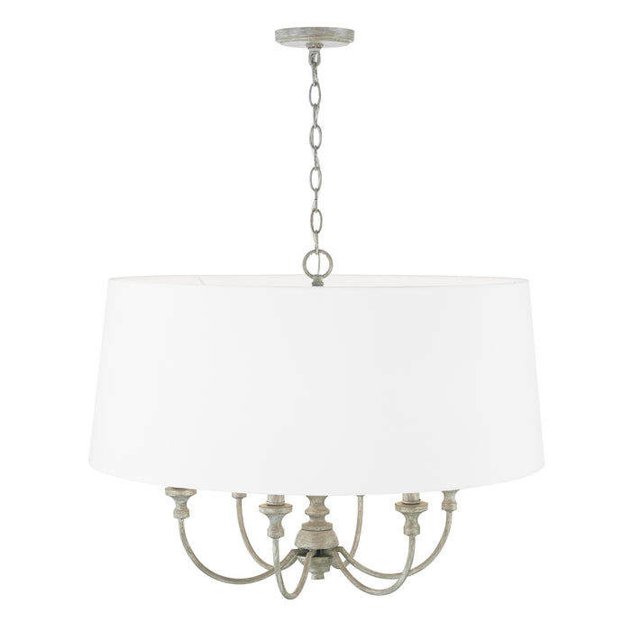Capital Lighting 343061PY Six Light Pendant, Painted Grey