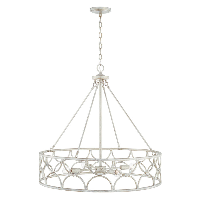 Capital Lighting 343341WW Four Light Pendant, Winter White