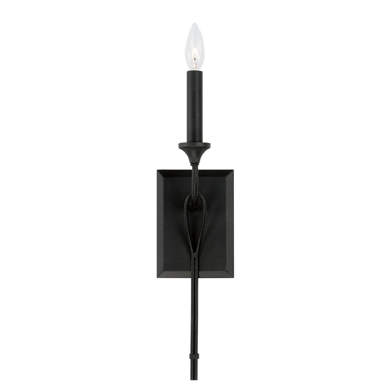 Capital Lighting 641611BI One Light Wall Sconce, Black Iron