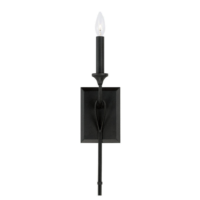 Capital Lighting 641611BI One Light Wall Sconce, Black Iron