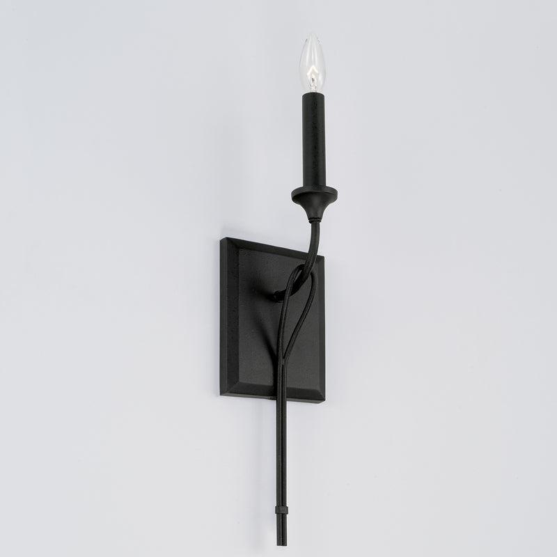 Capital Lighting 641611BI One Light Wall Sconce, Black Iron