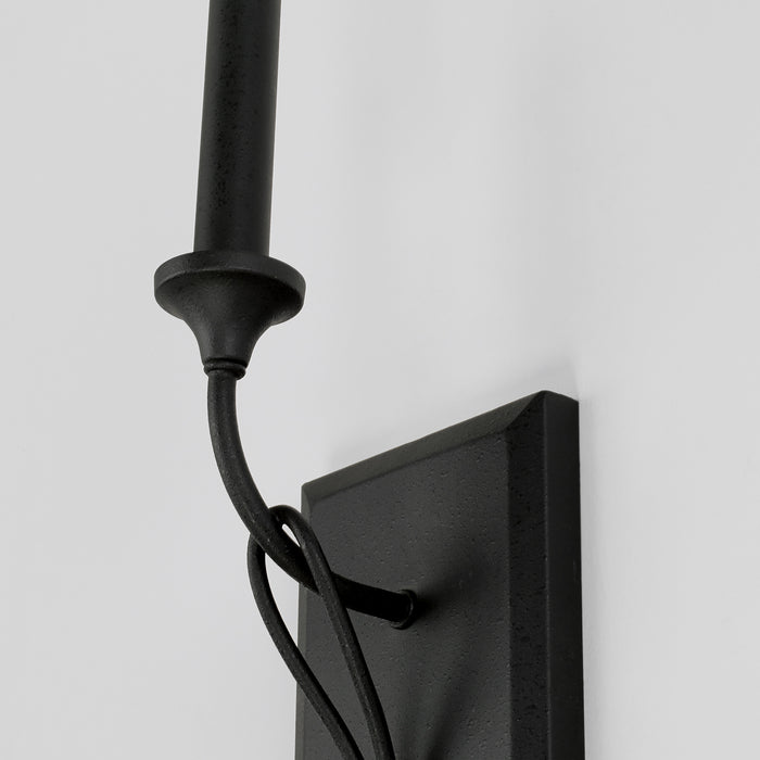 Capital Lighting 641611BI One Light Wall Sconce, Black Iron