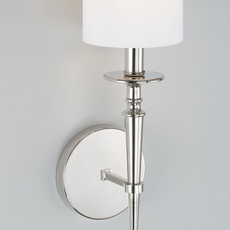 Capital Lighting 642611PN-701 One Light Wall Sconce, Polished Nickel