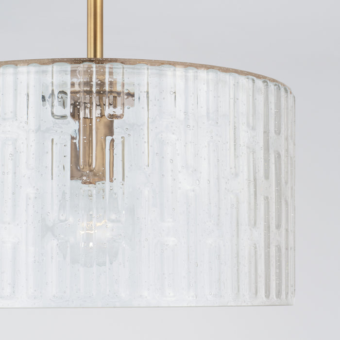 Capital Lighting 241311AD One Light Semi Flush Mount, Aged Brass