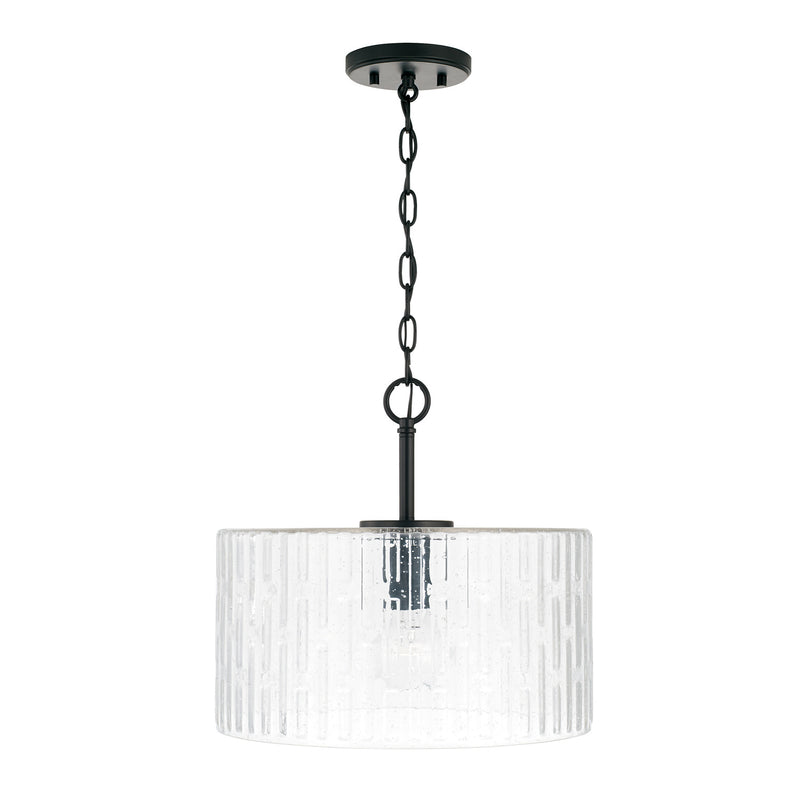 Capital Lighting 241311MB One Light Semi Flush Mount, Matte Black