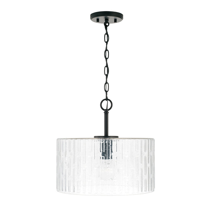 Capital Lighting 241311MB One Light Semi Flush Mount, Matte Black