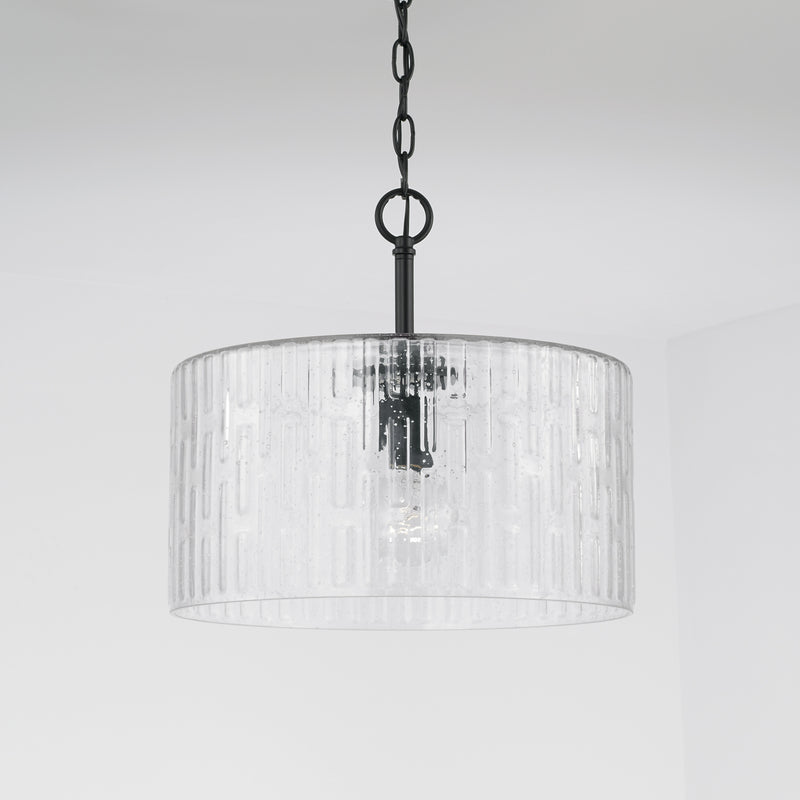Capital Lighting 241311MB One Light Semi Flush Mount, Matte Black