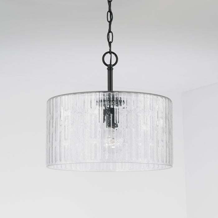 Capital Lighting 241311MB One Light Semi Flush Mount, Matte Black