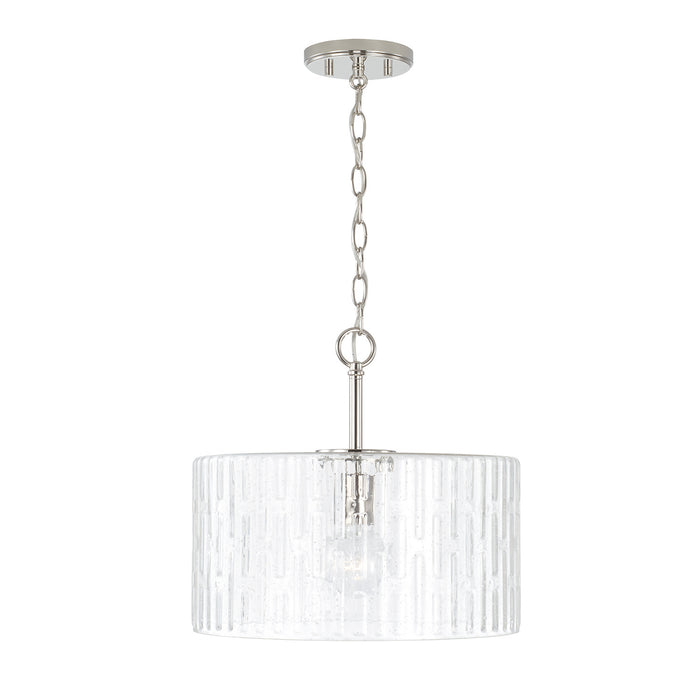 Capital Lighting 241311PN One Light Semi Flush Mount, Polished Nickel