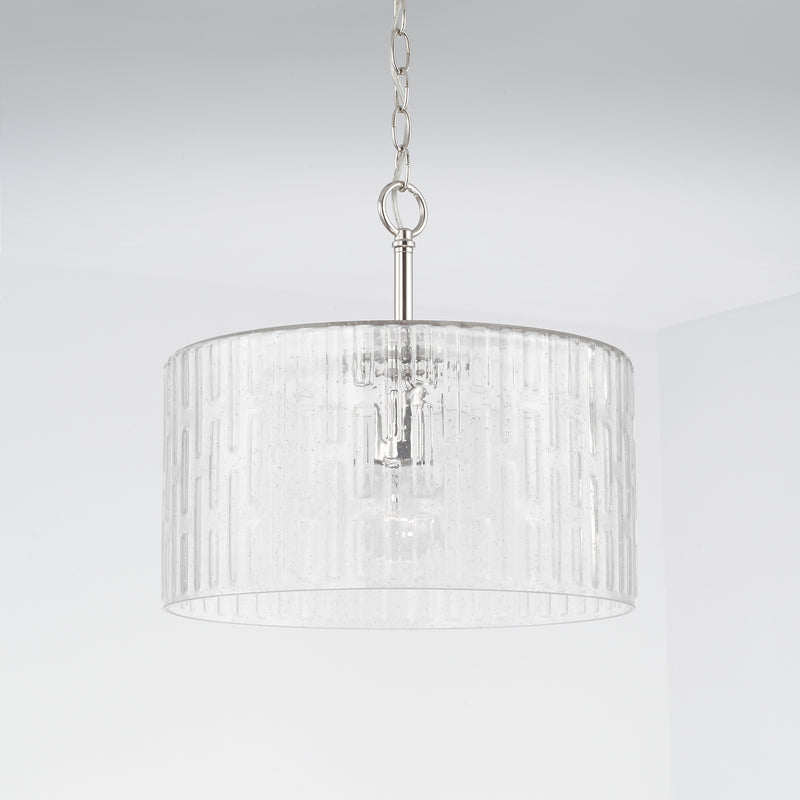 Capital Lighting 241311PN One Light Semi Flush Mount, Polished Nickel