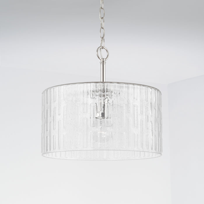 Capital Lighting 241311PN One Light Semi Flush Mount, Polished Nickel