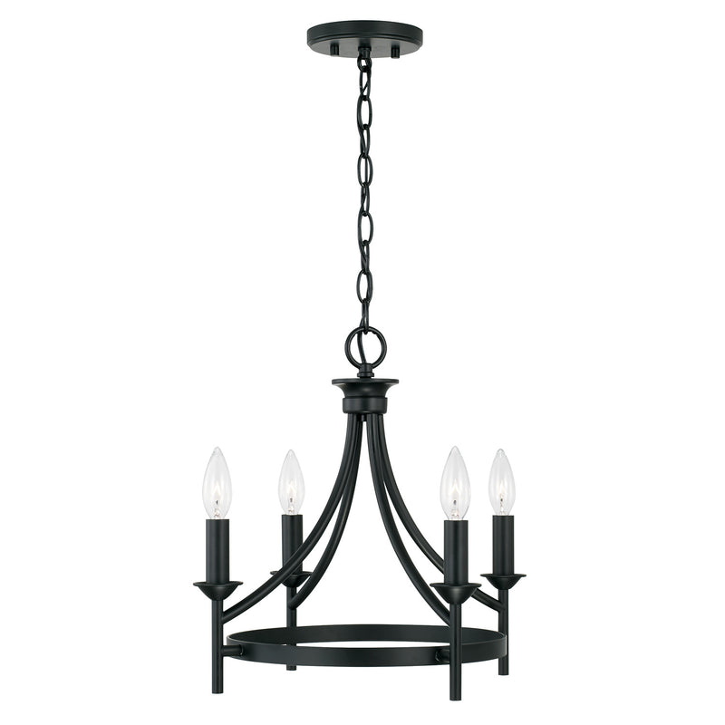 Capital Lighting 242041MB Four Light Semi Flush Mount, Matte Black