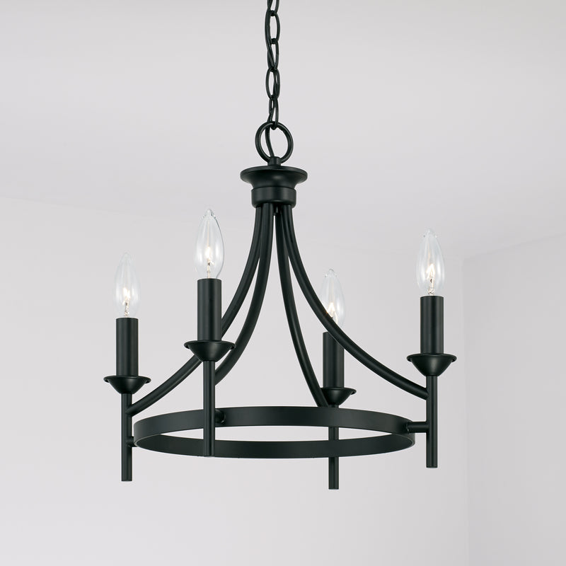 Capital Lighting 242041MB Four Light Semi Flush Mount, Matte Black