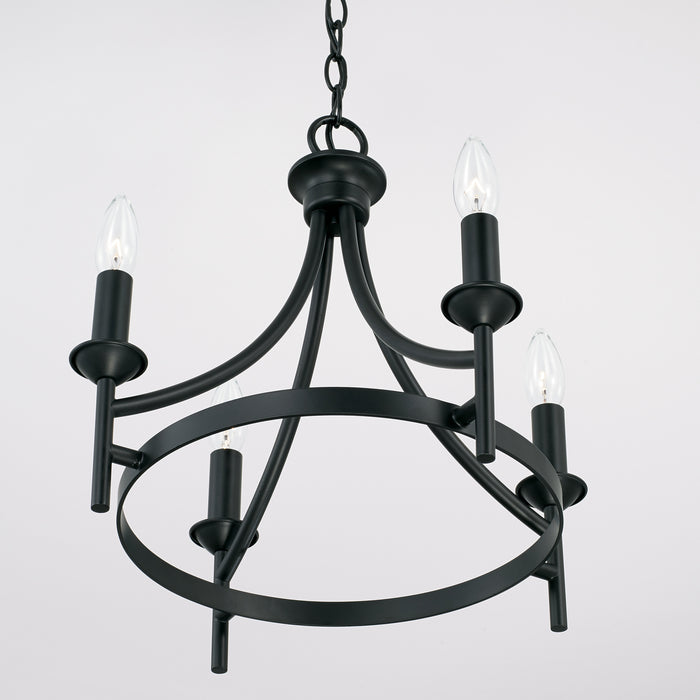 Capital Lighting 242041MB Four Light Semi Flush Mount, Matte Black