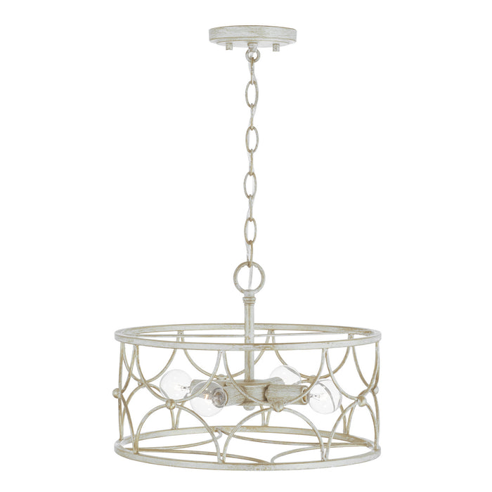 Capital Lighting 243341WW Four Light Semi Flush Mount, Winter White