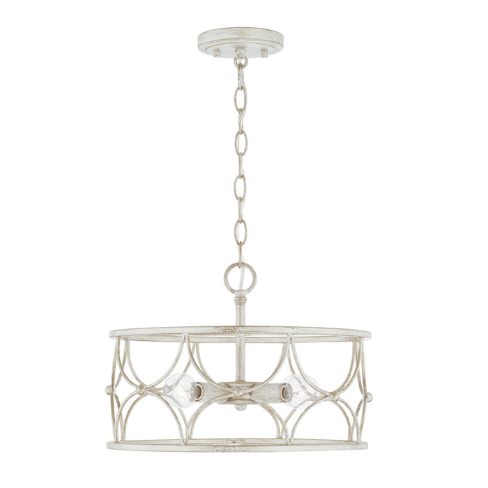 Capital Lighting 243341WW Four Light Semi Flush Mount, Winter White