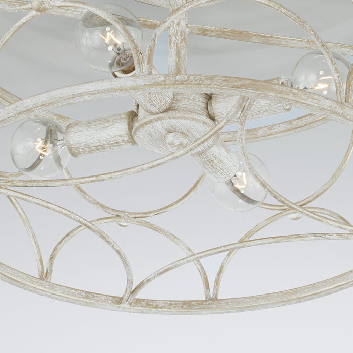 Capital Lighting 243341WW Four Light Semi Flush Mount, Winter White