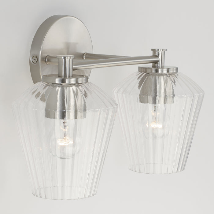 Capital Lighting 141421BN-507 Two Light Vanity, Brushed Nickel