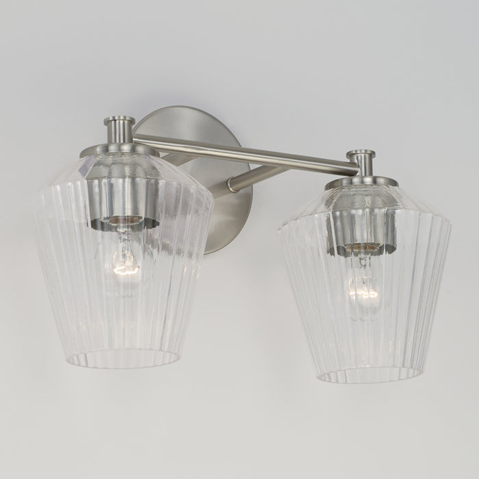 Capital Lighting 141421BN-507 Two Light Vanity, Brushed Nickel