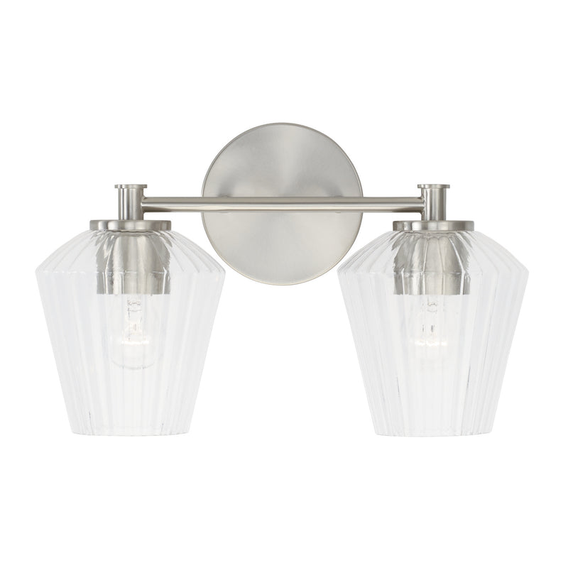 Capital Lighting 141421BN-507 Two Light Vanity, Brushed Nickel