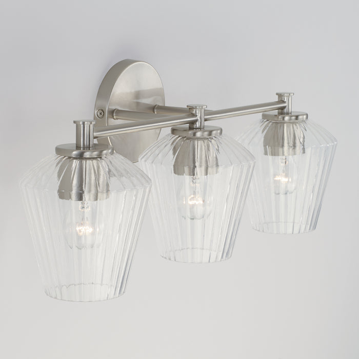 Capital Lighting 141431BN-507 Three Light Vanity, Brushed Nickel