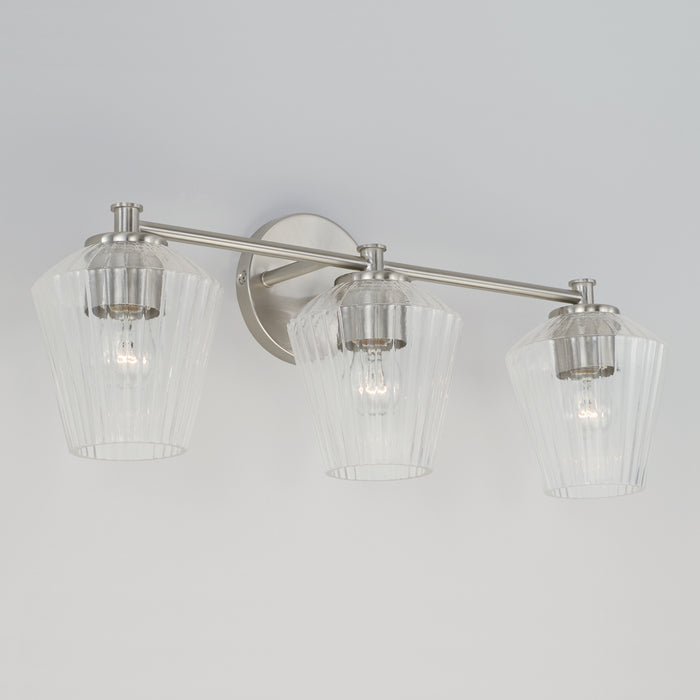 Capital Lighting 141431BN-507 Three Light Vanity, Brushed Nickel