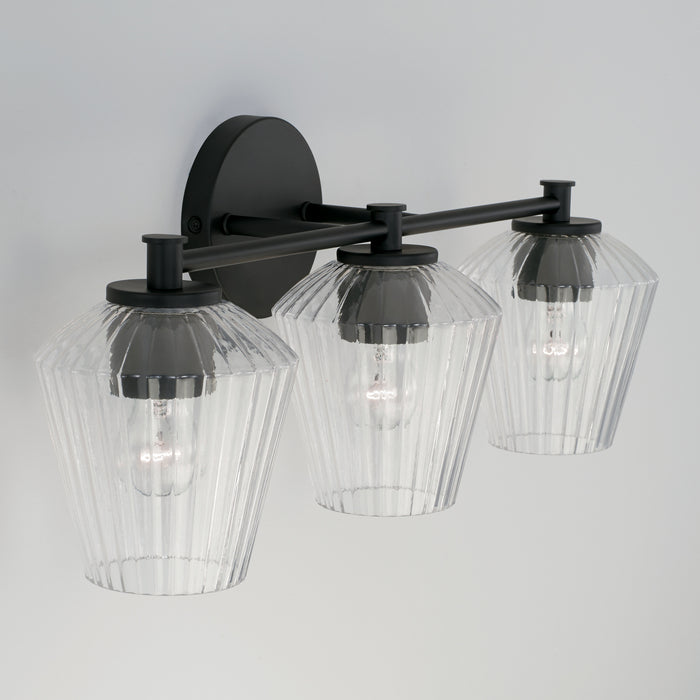 Capital Lighting 141431MB-507 Three Light Vanity, Matte Black