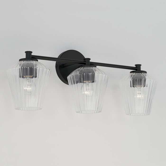 Capital Lighting 141431MB-507 Three Light Vanity, Matte Black