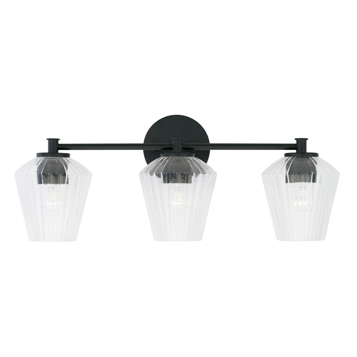 Capital Lighting 141431MB-507 Three Light Vanity, Matte Black