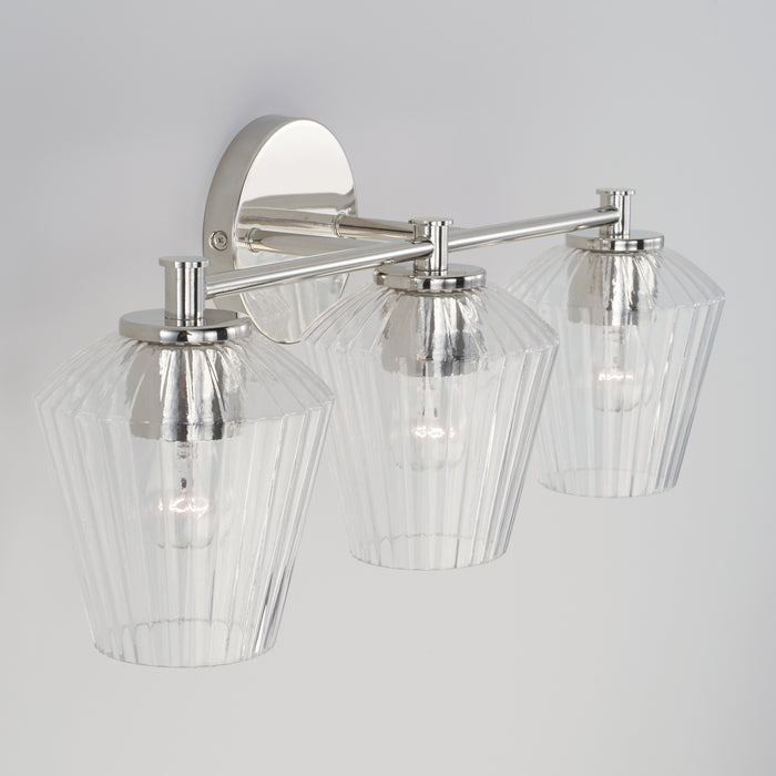 Capital Lighting 141431PN-507 Three Light Vanity, Polished Nickel