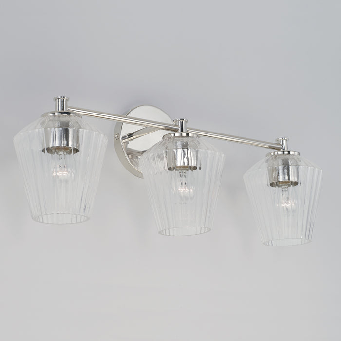 Capital Lighting 141431PN-507 Three Light Vanity, Polished Nickel