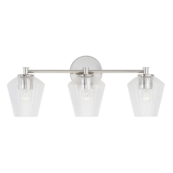 Capital Lighting 141431PN-507 Three Light Vanity, Polished Nickel