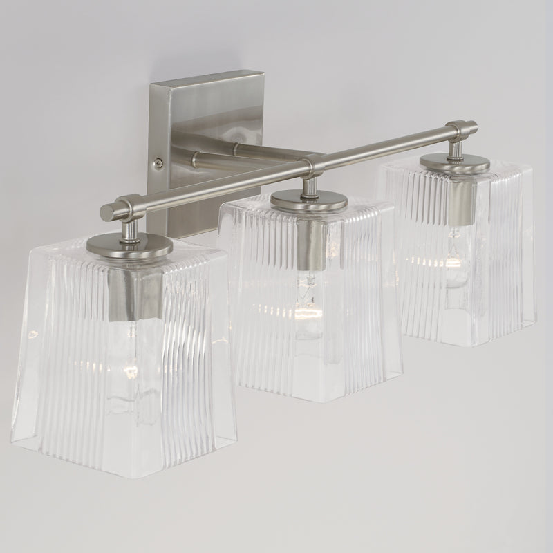 Capital Lighting 141731BN-508 Three Light Vanity, Brushed Nickel