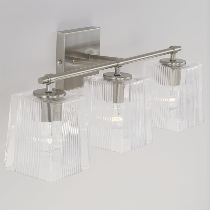 Capital Lighting 141731BN-508 Three Light Vanity, Brushed Nickel