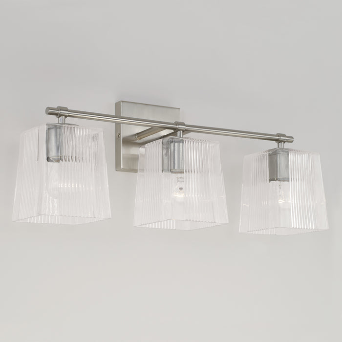 Capital Lighting 141731BN-508 Three Light Vanity, Brushed Nickel