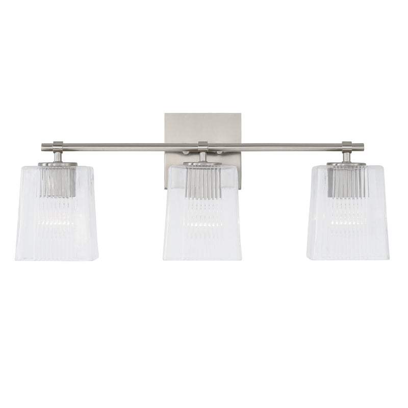 Capital Lighting 141731BN-508 Three Light Vanity, Brushed Nickel