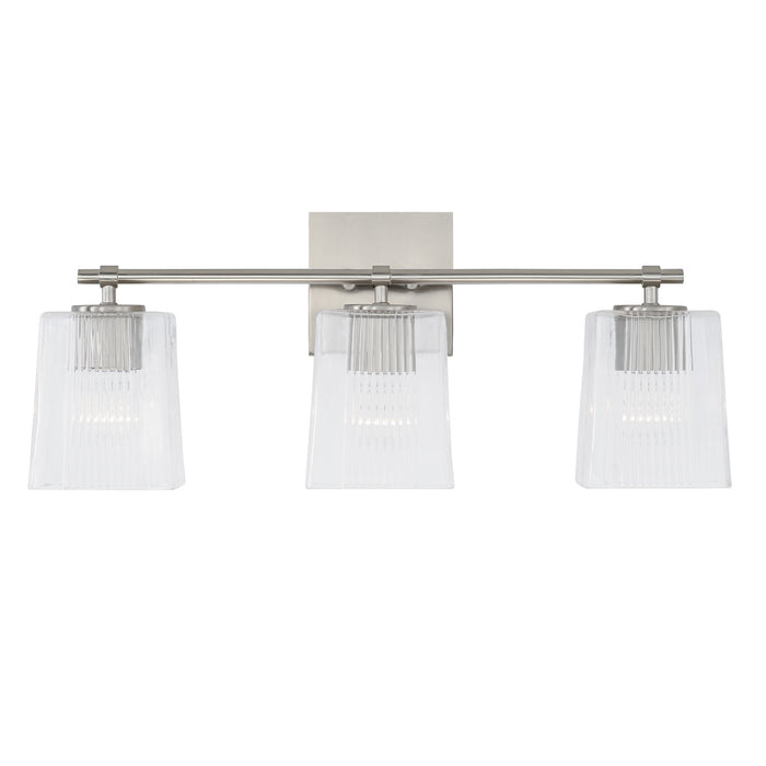Capital Lighting 141731BN-508 Three Light Vanity, Brushed Nickel