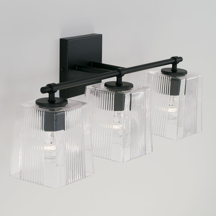 Capital Lighting 141731MB-508 Three Light Vanity, Matte Black