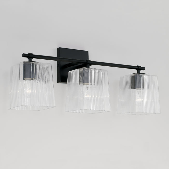 Capital Lighting 141731MB-508 Three Light Vanity, Matte Black