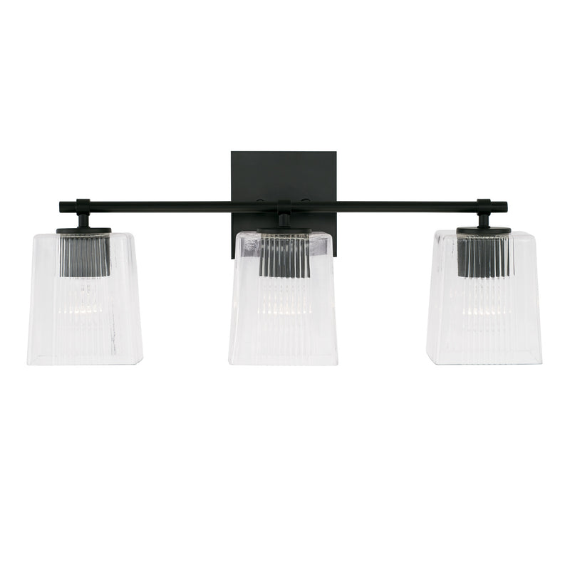 Capital Lighting 141731MB-508 Three Light Vanity, Matte Black