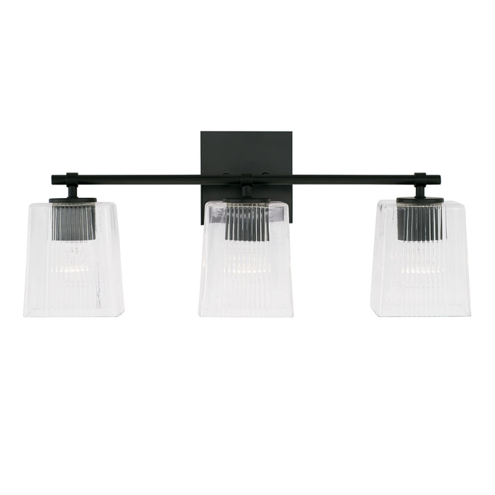 Capital Lighting 141731MB-508 Three Light Vanity, Matte Black