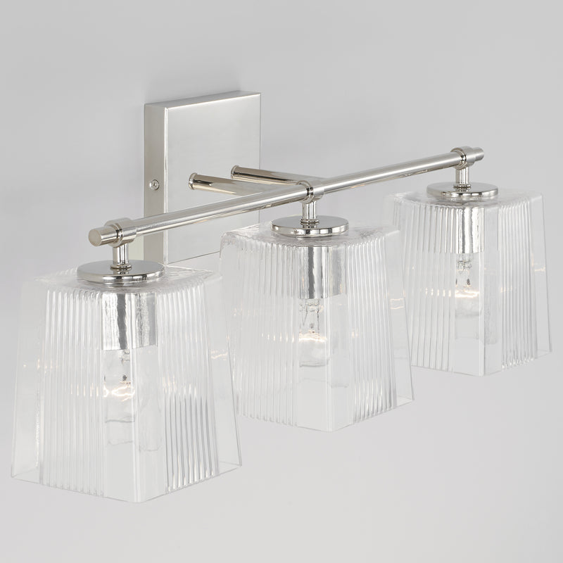 Capital Lighting 141731PN-508 Three Light Vanity, Polished Nickel