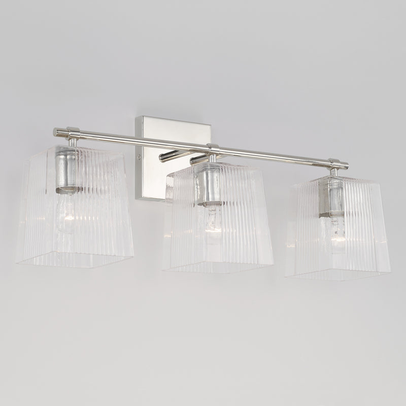 Capital Lighting 141731PN-508 Three Light Vanity, Polished Nickel