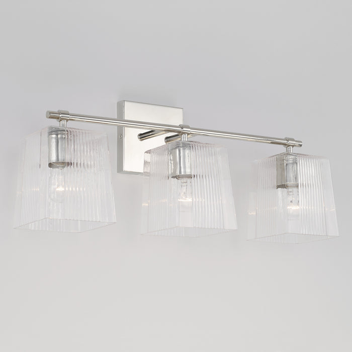 Capital Lighting 141731PN-508 Three Light Vanity, Polished Nickel